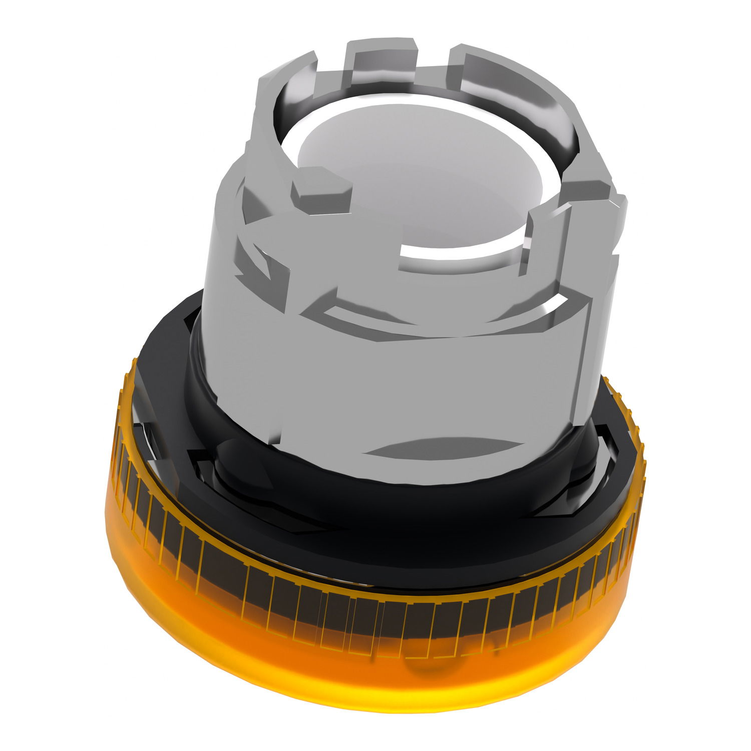 Orange pilot light head Ø22 with plain lens for BA9s bulb – Image 5 of 9