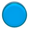 Blue pilot light head Ø22 with plain lens for BA9s bulb