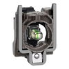 Lampenfassung mit Befestigungsflansch, Harmony XB4, Metall, weiß, universelle LED, Schraubklemme, 24V ACDC