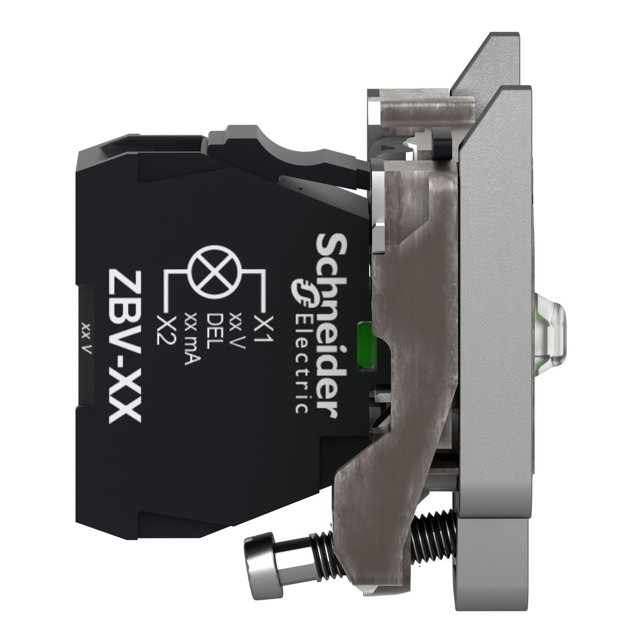 Complete body/light block assembly, Harmony XB4, flashing, with body/fixing collar, universal LED, 24V AC DC – Image 6 of 9