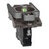 Lampenfassung mit Befestigungsflansch, Harmony XB4, Metall, weiß, universelle LED, Schraubklemme, 24V ACDC