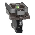 Complete body/light block assembly, Harmony XB4, metal, universal LED, body/fixing collar, 24…120V AC DC