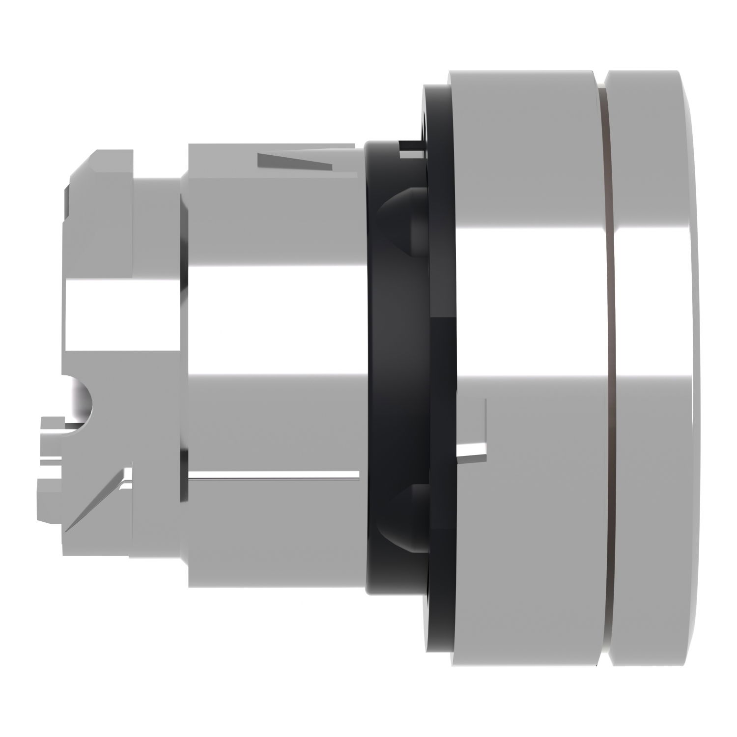 Head for illuminated push button, Harmony XB4, metal, white flush, 22mm, universal LED, spring return, plan lens – Image 6 of 9