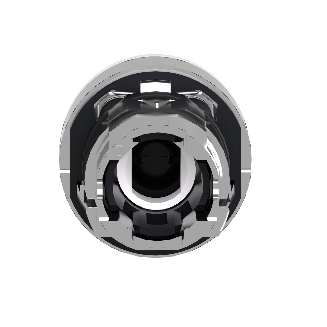 White flush illuminated pushbutton head Ø22 spring return for BA9s bulb – Image 2 of 9