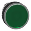 Head for illuminated push button, Harmony XB4, green flush, 22mm, universal LED, spring return, plain, unmarked
