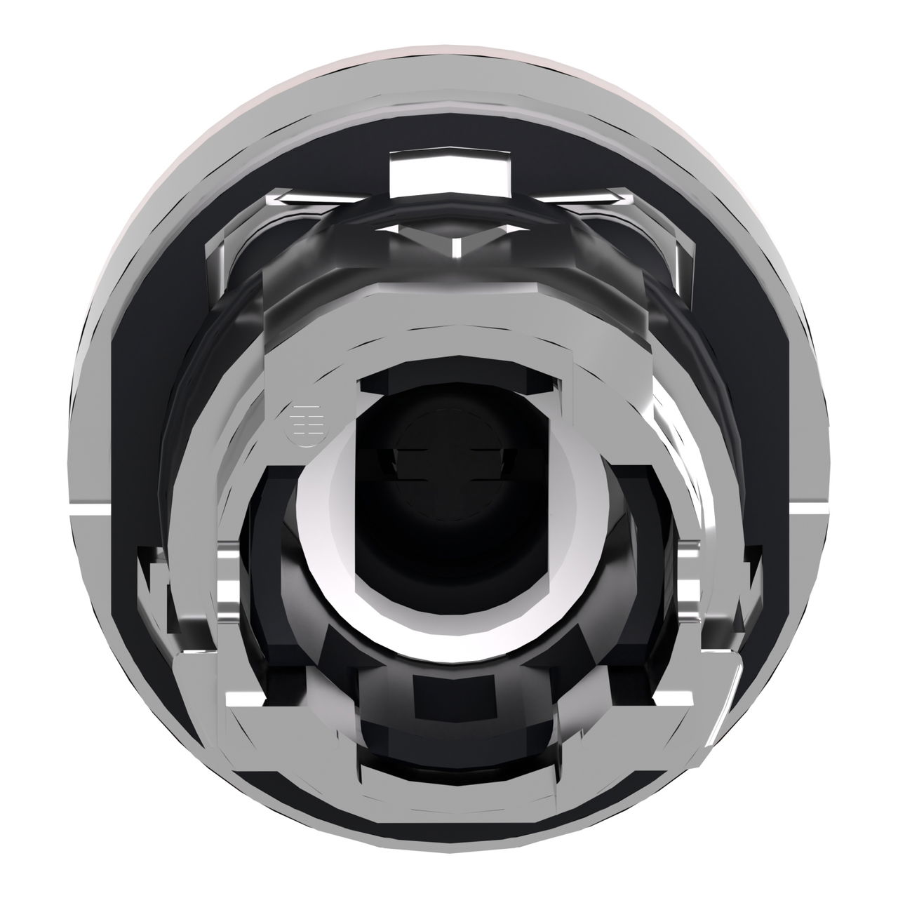Head for illuminated push button, Harmony XB4, metal, red flush, 22mm, universal LED, push-push, unmarked – Image 2 of 9