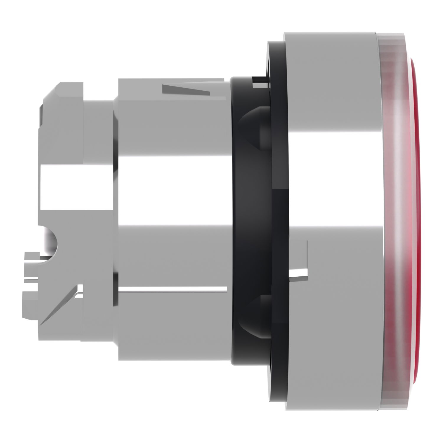 Head for illuminated push button, Harmony XB4, metal, red flush, 22mm, universal LED, push-push, unmarked – Image 6 of 9