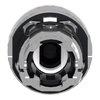 Head for illuminated push button, Harmony XB4, metal, red flush, 22mm, universal LED, spring return, grooved lens