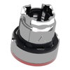 Red flush illuminated pushbutton head Ø22 spring return for BA9s bulb