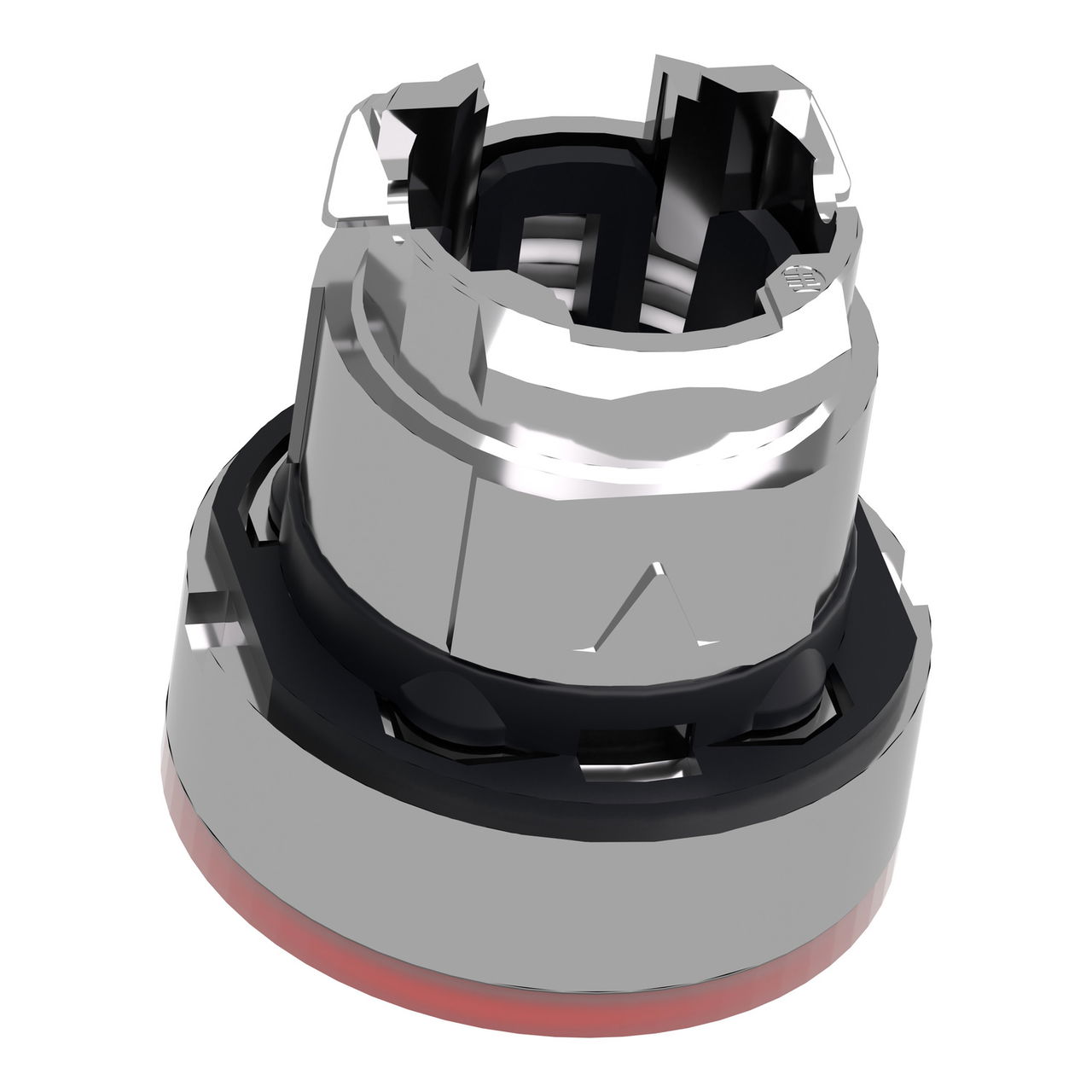 Red flush illuminated pushbutton head Ø22 spring return for BA9s bulb – Image 5 of 9