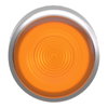 Head for illuminated push button, Harmony XB4, metal, orange flush, 22mm, universal LED, spring return, grooved lens