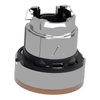 Head for illuminated push button, Harmony XB4, metal, orange flush, 22mm, universal LED, spring return, grooved lens