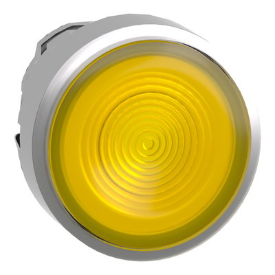 Lamptryckknapp gul räfflad