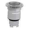 Pilzdrucktaster, Frontelement, Harmony XB4, Metall, 22mm, beleuchtet, weiß, Zugentriegelung, für universelle LED