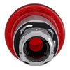 Head for illuminated emergency switching off push button, Harmony XB4, metal, red mushroom 40mm, 22mm, universal LED, push-pull