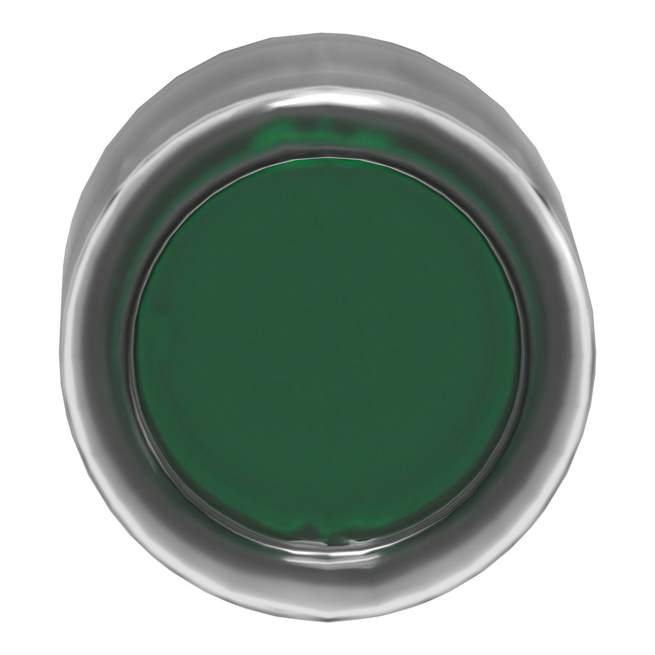 Head for illuminated push button, Harmony XB4, metal, green flush, 22mm, universal LED, spring return, clear boot – Image 4 of 9