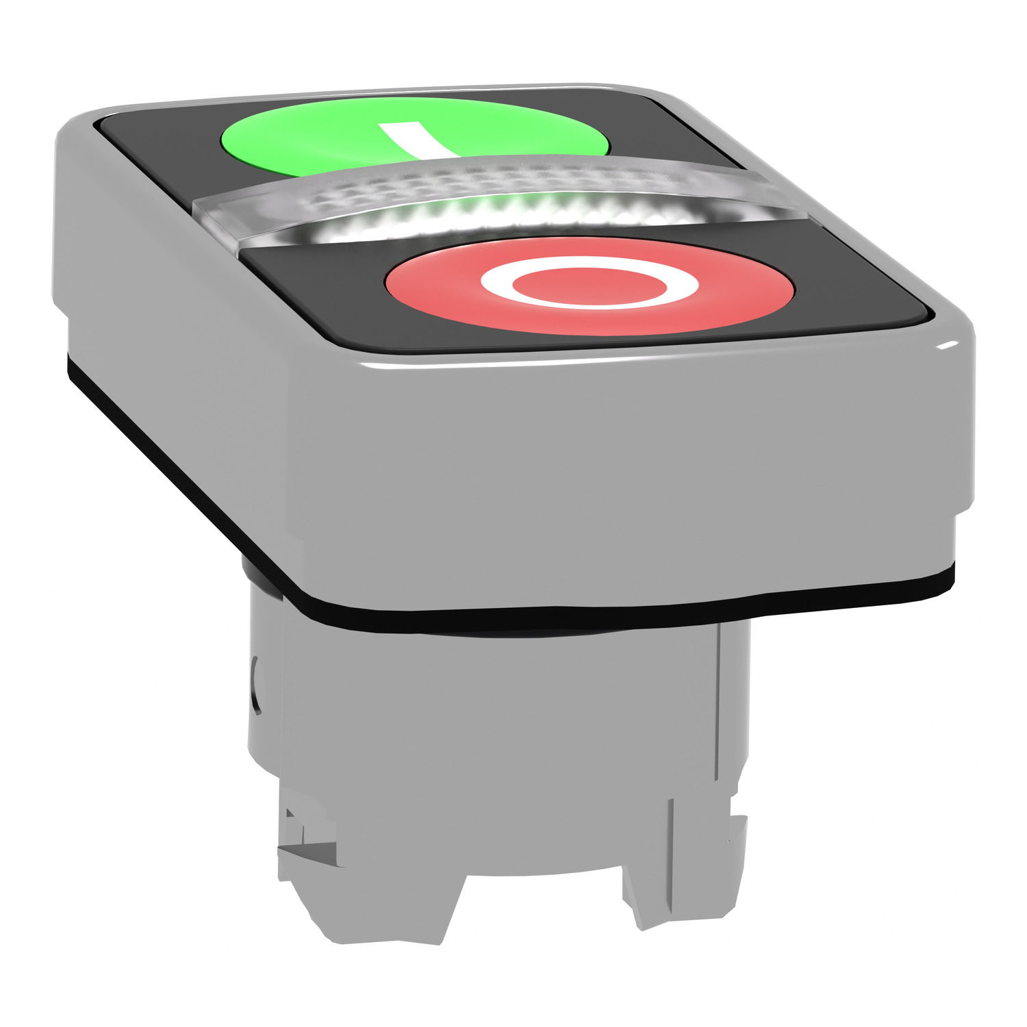 Green flush/red flush illuminated double-headed pushbutton Ø22 with marking – Image 3 of 9