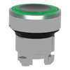 Leuchtdrucktaster, Frontelement, Harmony XB4, Metall, 22mm, grün, beleuchteter Ring, für universelle LED