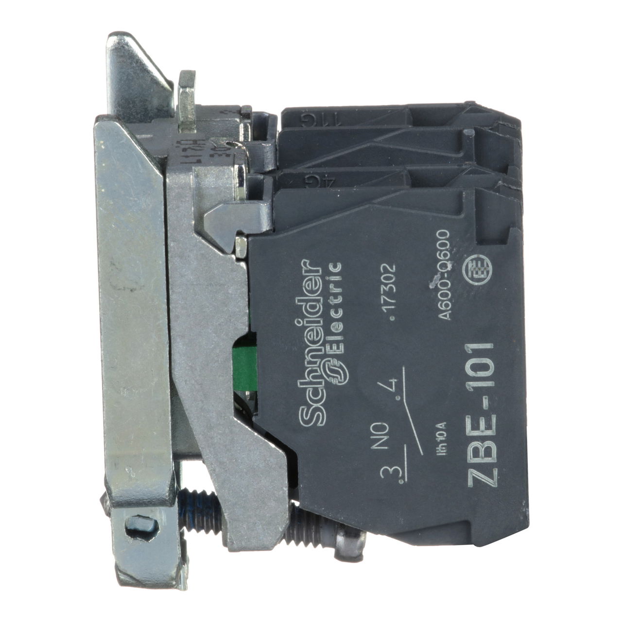 Single contact block with body/fixing collar, metal, screw clamp terminal, 2 NO – Image 5 of 7