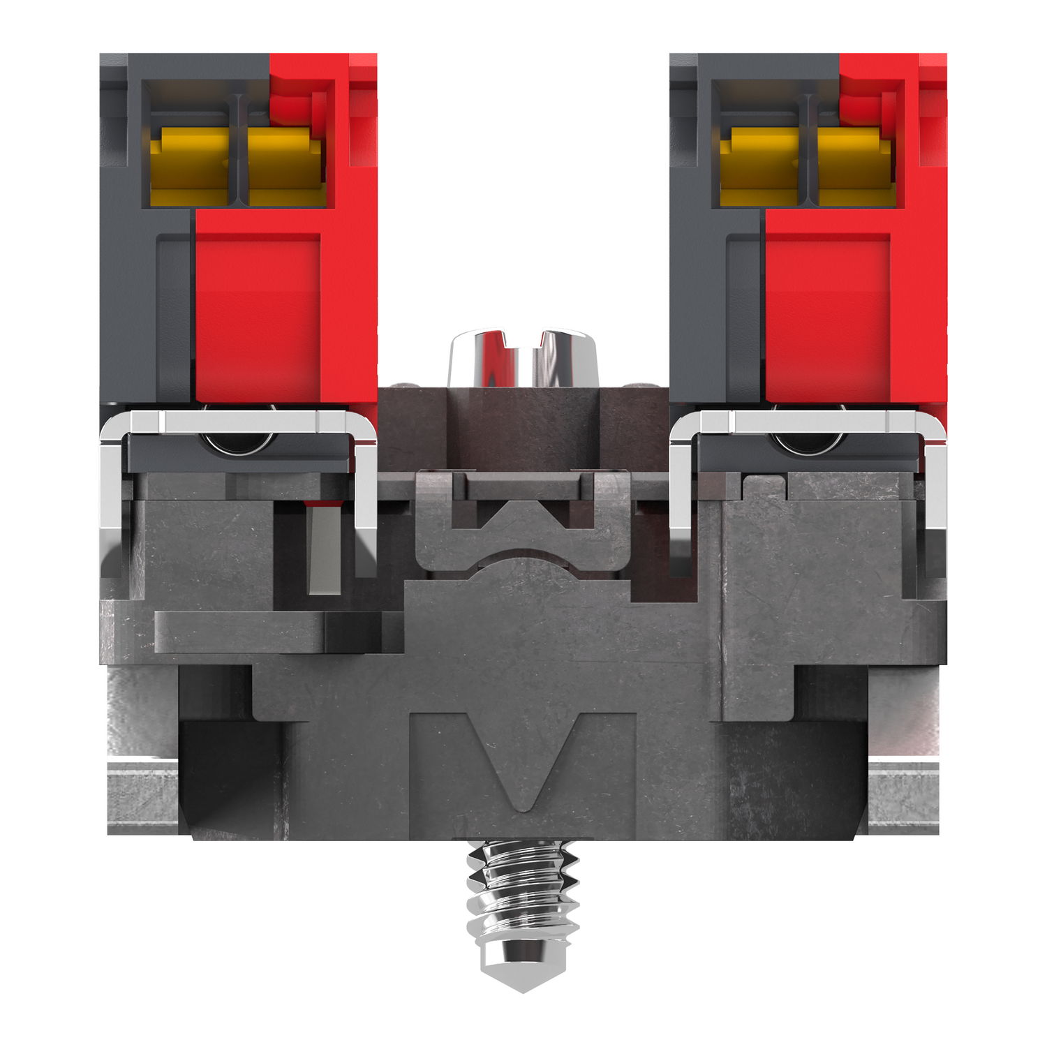 Complete body contact assembly, Harmony XB4, single contact, with fixing collar, metal, 2 NC, compact push in terminals – Image 5 of 10