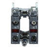 Single contact block with body/fixing collar, metal, screw clamp terminal, 2 NC