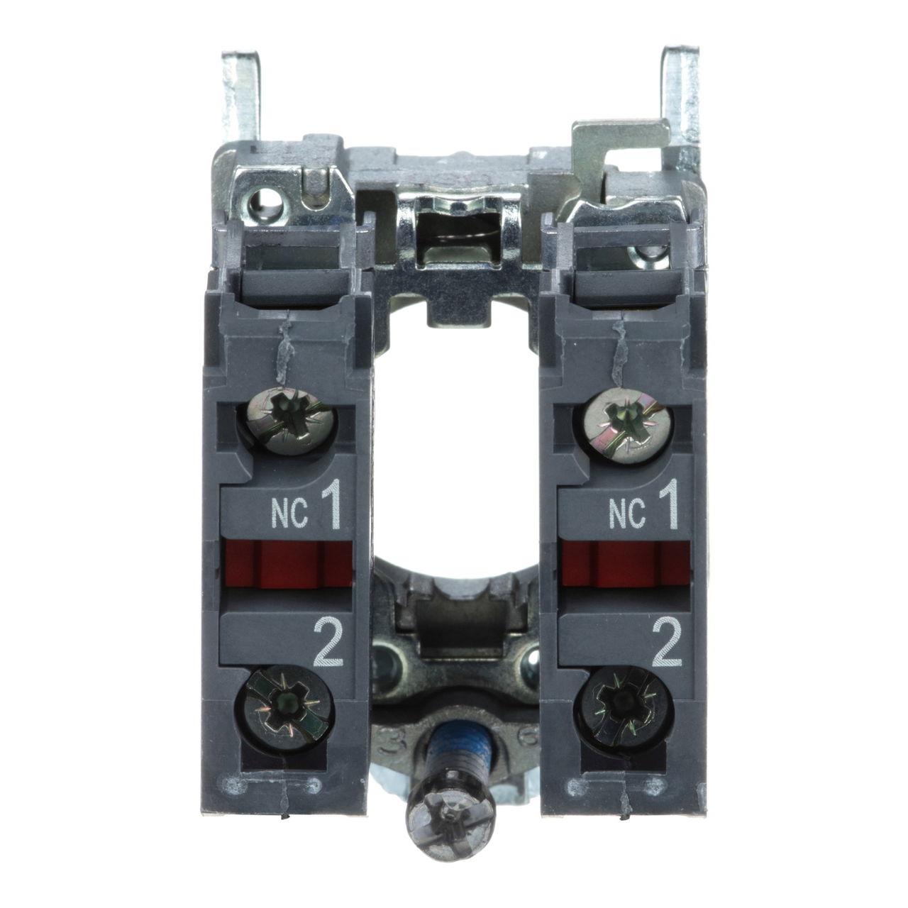 Single contact block with body/fixing collar, metal, screw clamp terminal, 2 NC – Image 2 of 7