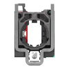 Single contact block with body fixing collar, Harmony XB4, metal, 1 NO + 1 NC, compact push in terminals