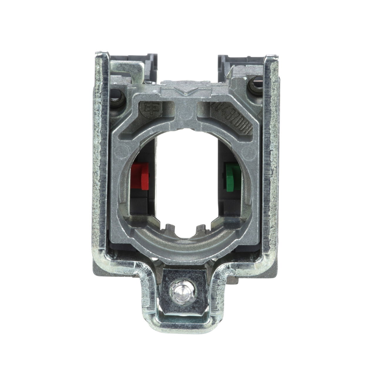 Single contact block with body/fixing collar, metal, screw clamp terminal, 1 NO + 1 NC – Image 3 of 7
