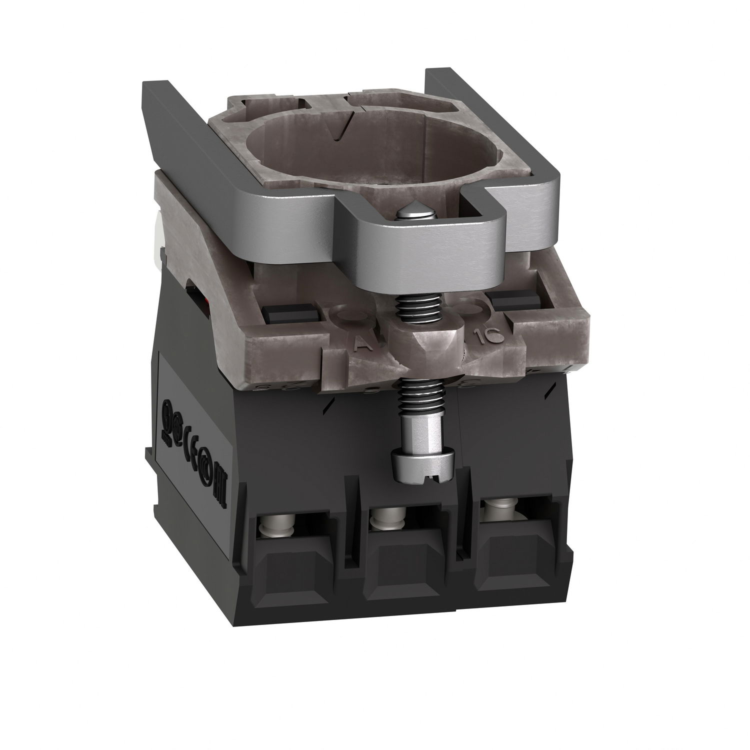 Single contact block with body/fixing collar 1NO+2NC screw clamp terminal – Image 2 of 4
