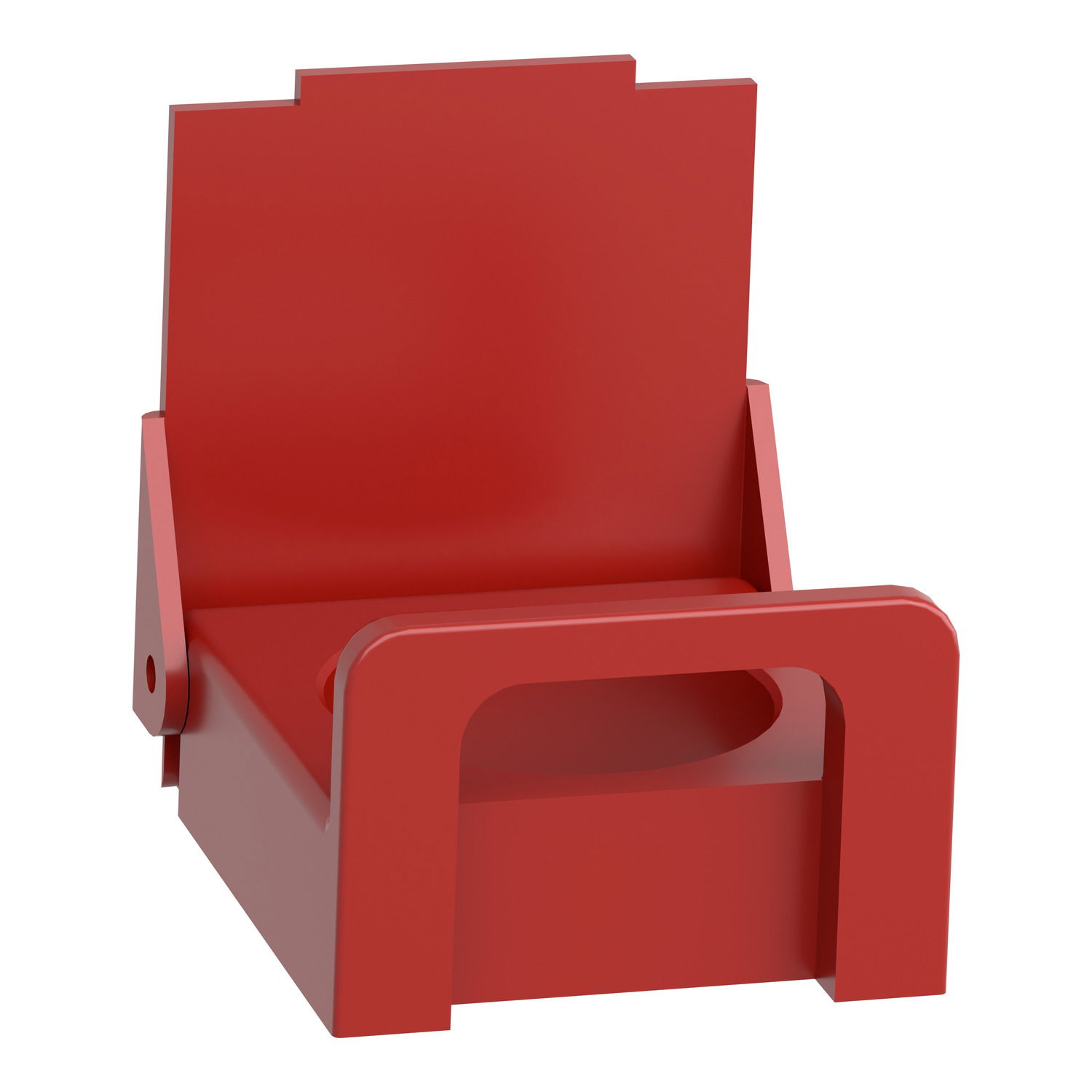 Red padlockable flap for Ø22 flush pushbutton – Image 3 of 8