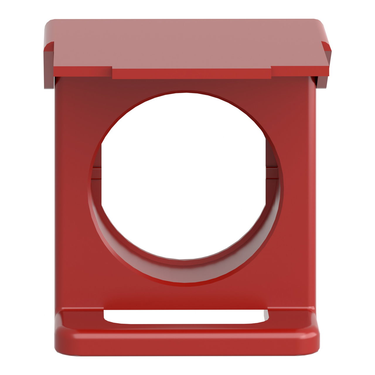 Red padlockable flap for Ø22 flush pushbutton – Image 4 of 8