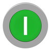 Harmony XB4, Flush mounted push button head, metal, green, Ø30, spring return, marked I