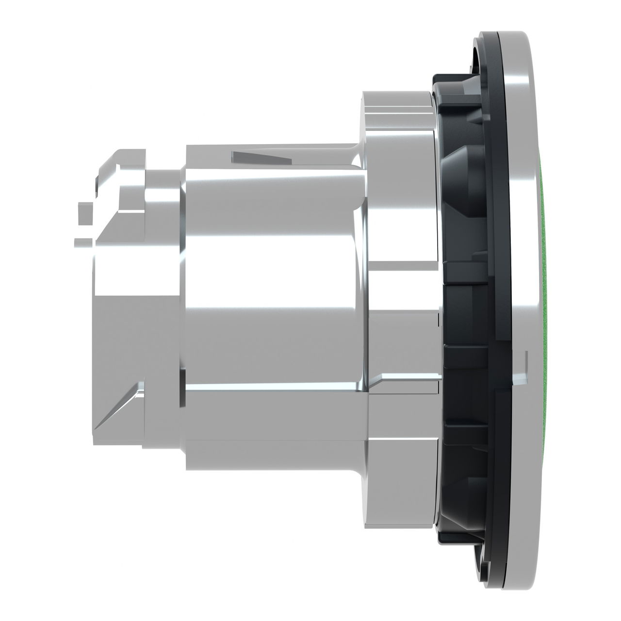 Harmony XB4, Flush mounted push button head, metal, green, Ø30, spring return, marked I – Image 4 of 8