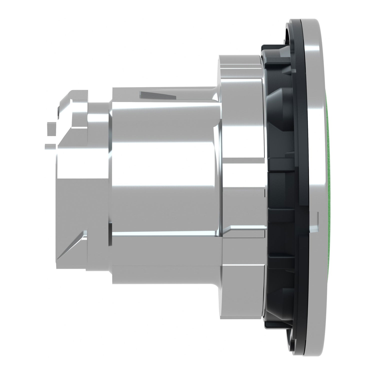 Harmony XB4, Flush mounted push button head, metal, green, Ø30, spring return, marked I – Image 4 of 8