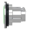 Harmony XB4, Flush mounted push button head, metal, green, Ø30, spring return, marked I