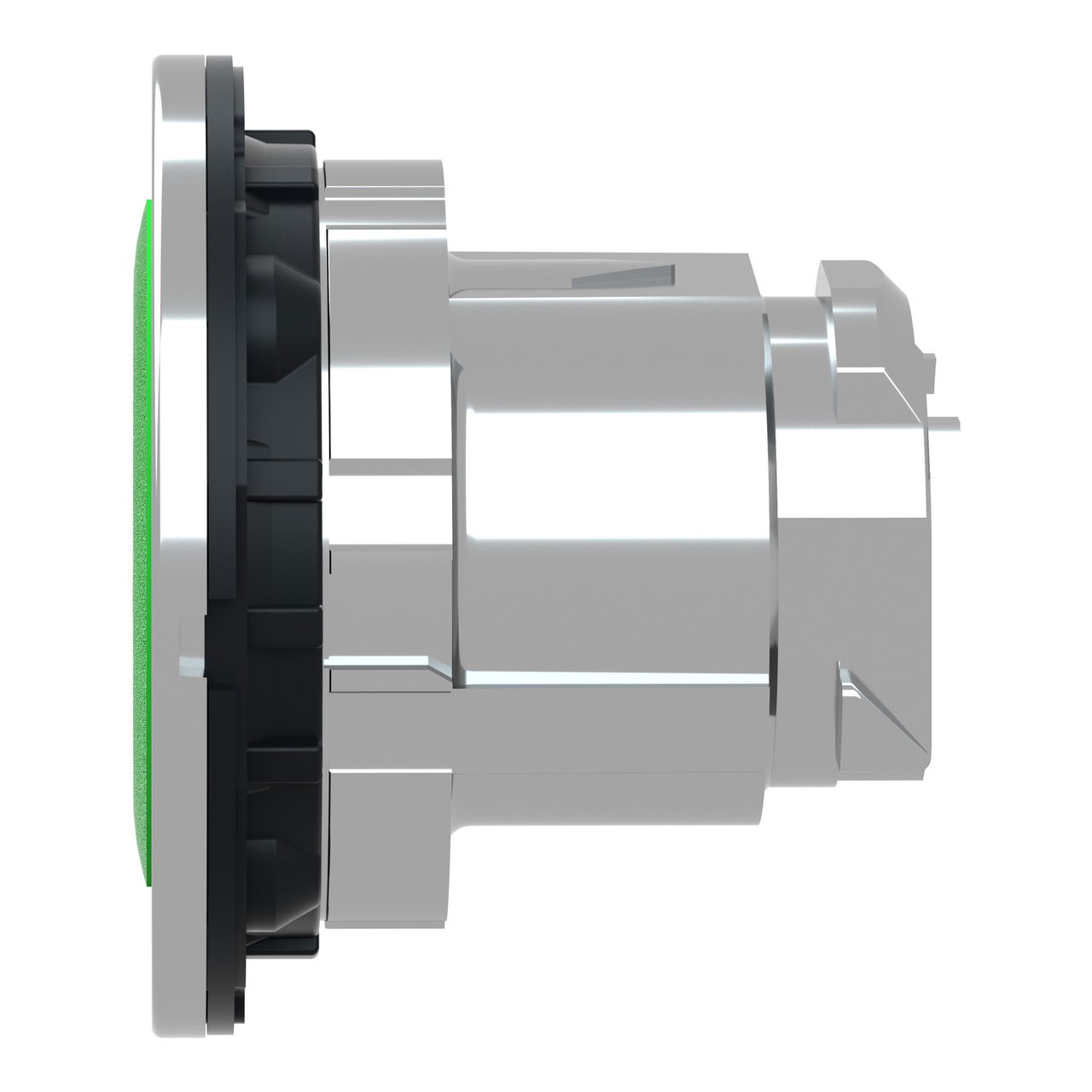 Harmony XB4, Flush mounted push button head, metal, green, Ø30, spring return, marked I – Image 5 of 8