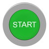Harmony XB4, Flush mounted push button head, metal, green, Ø30, spring return, marked START