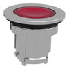 Head for illuminated push button, Harmony XB4, metal, red flush mounted, 30mm, universal LED, unmarked