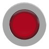 Head for illuminated push button, Harmony XB4, metal, red flush mounted, 30mm, universal LED, unmarked