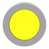 Harmony XB4, Flush mounted push button head, metal, yellow, Ø30, spring return, unmarked