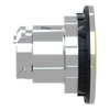 Harmony XB4, Flush mounted push button head, metal, yellow, Ø30, spring return, unmarked