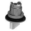 Head for illuminated selector switch, Harmony XB4, metal, white handle, 30mm, universal LED, 2 positions, stay put