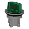 Leuchtwahlschalter, Frontelement, Harmony XB4F, Metall, 30mm, grün, für universelle LED, 2 Stellungen, rastend
