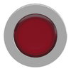 Head for illuminated push button, Harmony XB4, metal, red flush, 30mm, spring return, universal LED, unmarked