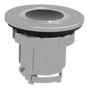 Head for illuminated push button, Harmony XB4, plastic, white flush, 30mm, universal LED, spring return, illuminated ring