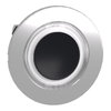 Head for illuminated push button, Harmony XB4, plastic, white flush, 30mm, universal LED, spring return, illuminated ring