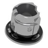 Round chromium plated blanking plug for Ø22 mm hole