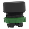 Black recessed pushbutton head Ø22 spring return unmarked