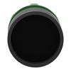Black recessed pushbutton head Ø22 spring return unmarked