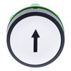 Push button head, plastic, flush, white, Ø22, spring return, marked UP ARROW